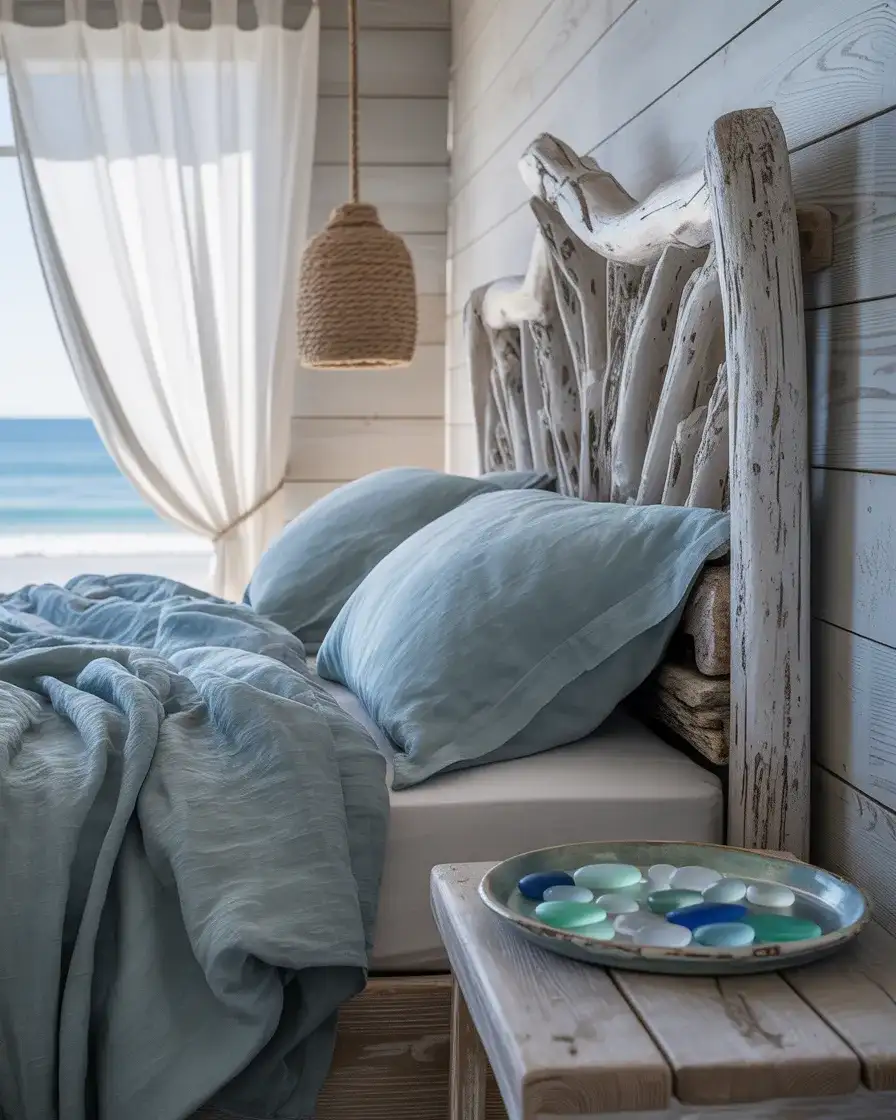Coastal Farmhouse Bedroom with Weathered Wood 1