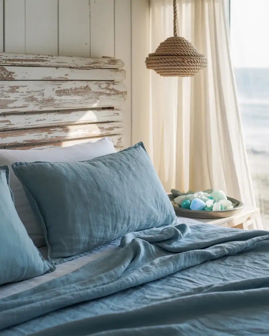 Coastal Farmhouse Bedroom with Weathered Wood 2