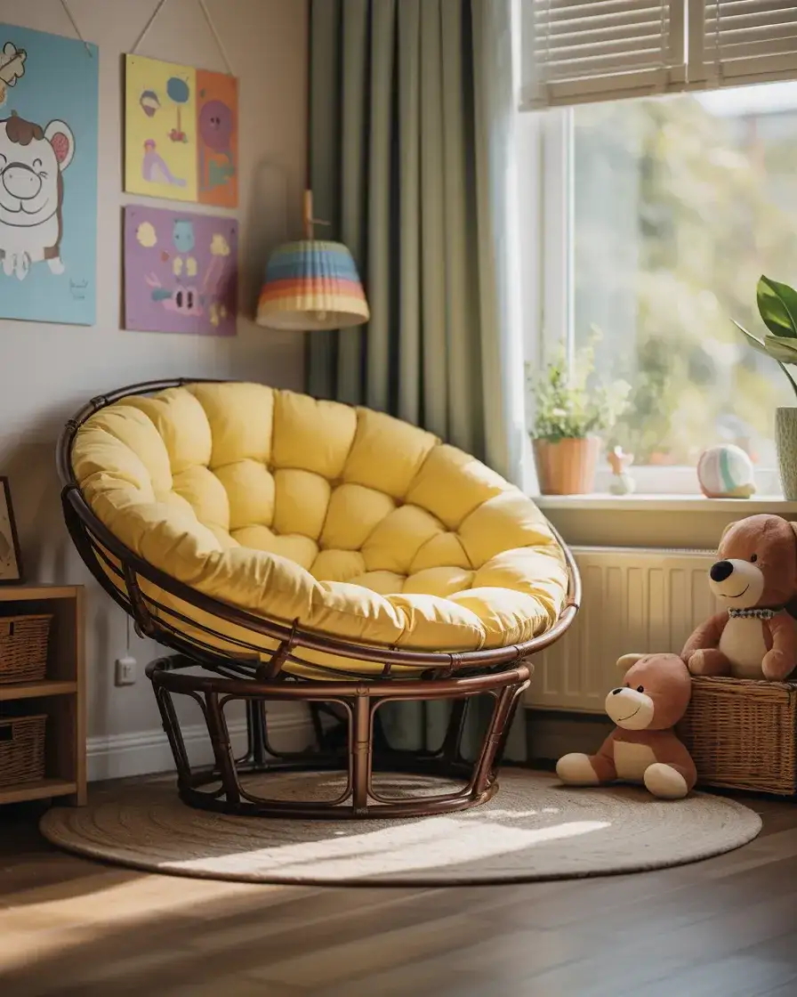 Colorful Papasan for a Playful Kids' Bedroom 1