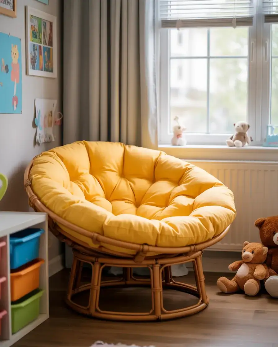 Colorful Papasan for a Playful Kids' Bedroom 2