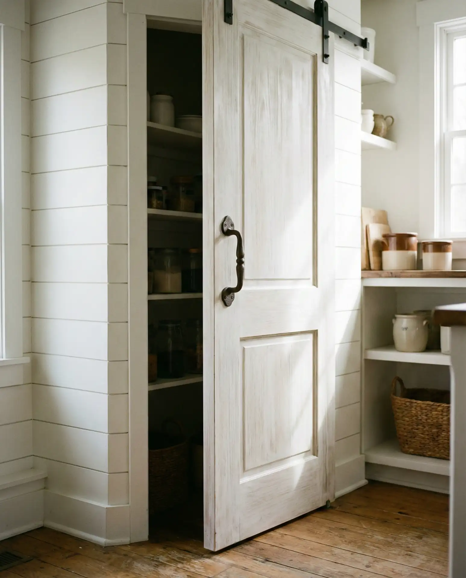 Corner Pantry with Sliding Barn Door 2