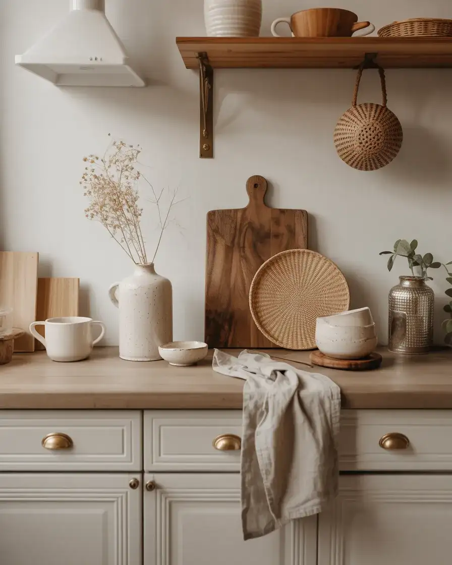 Cottage Core Kitchen Decor Layering 1