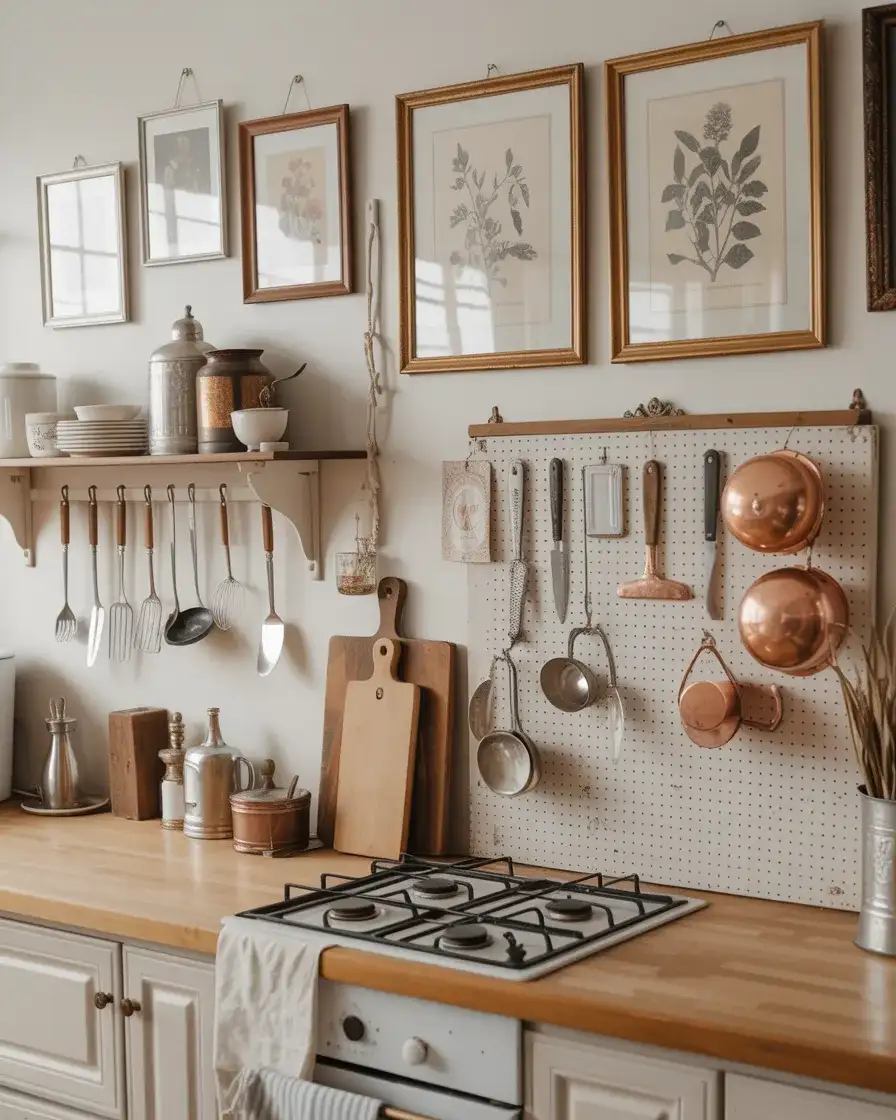 Cottage Core Kitchen with Charming Wall Decor 1