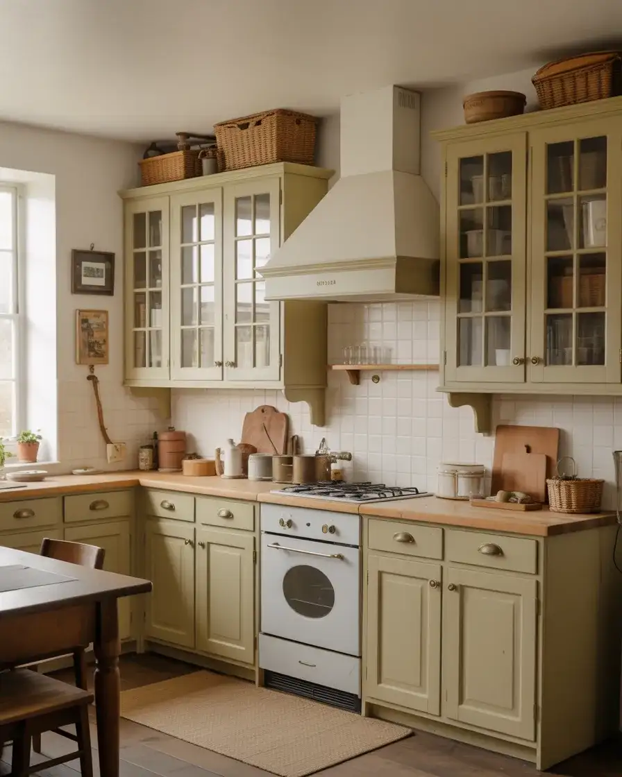 Cottage Core Kitchen with Soft Paint Colors 1