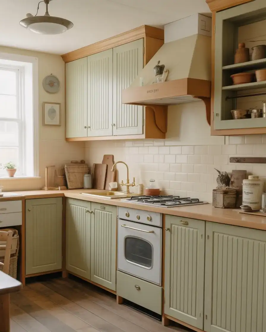 Cottage Core Kitchen with Soft Paint Colors 2