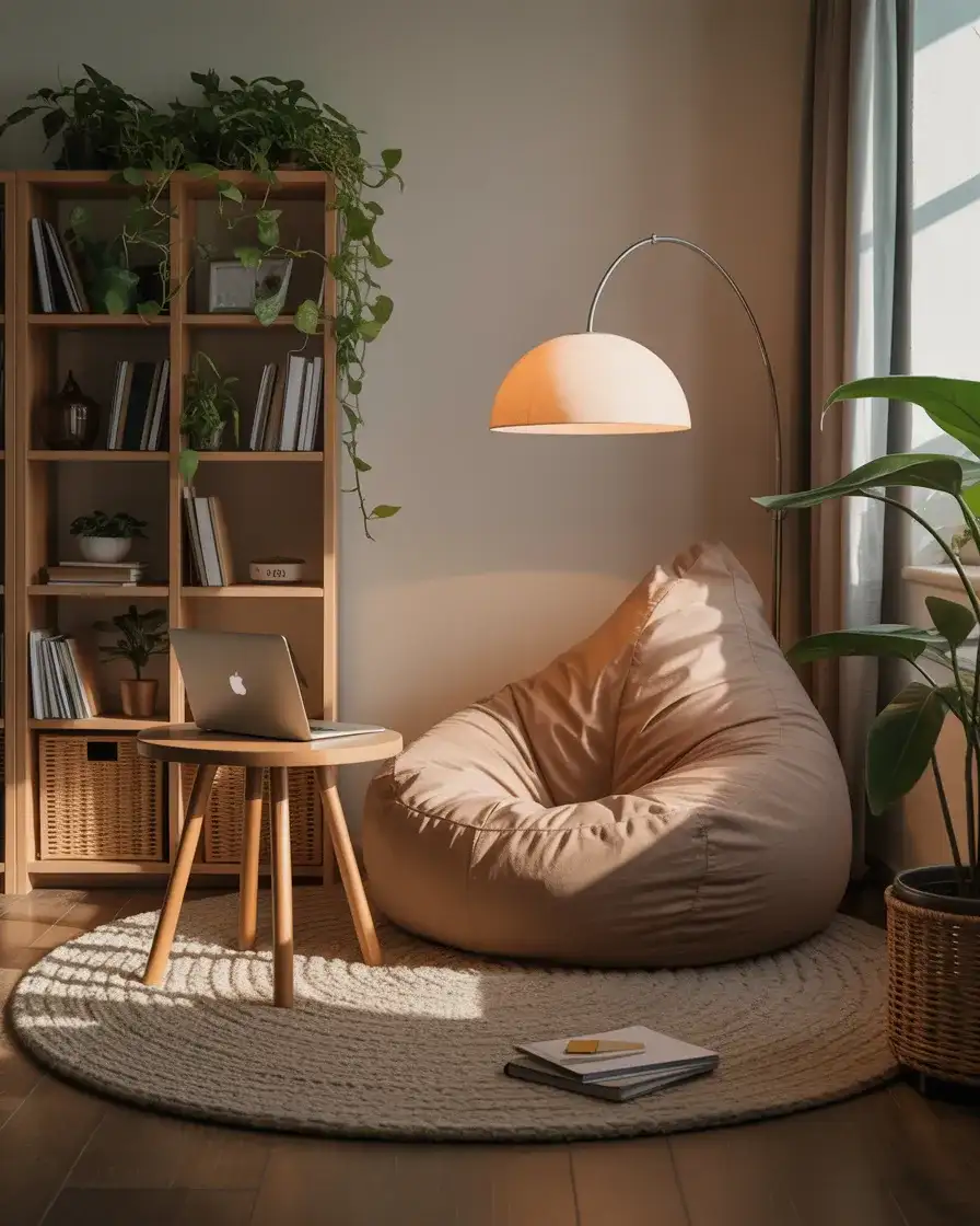 Cozy Bean Bag Nook for Remote Workers 1