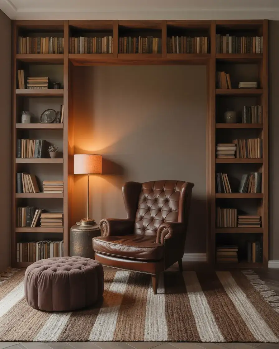 Cozy Brown Reading Nook Corner 1