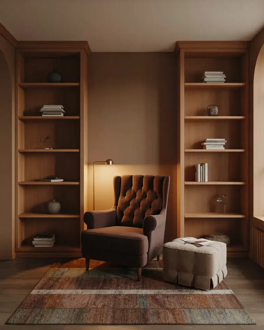 Cozy Brown Reading Nook Corner 2