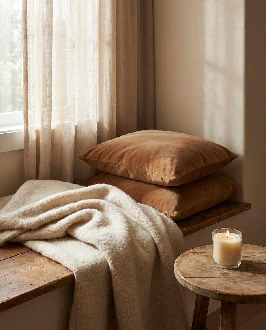 Cozy Neutral Living Room With Warm Textures 2