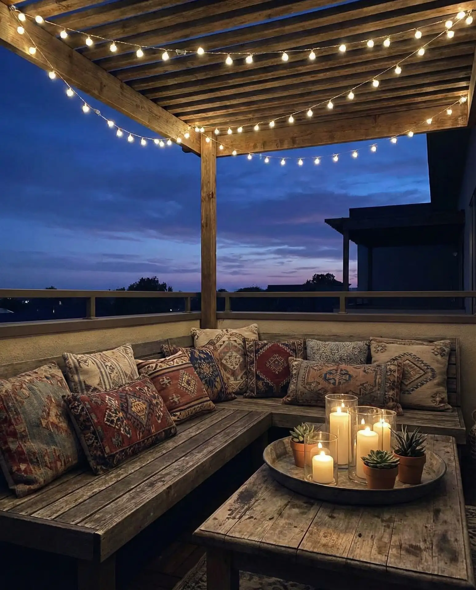 Cozy String Light Canopy with Floor Cushions 2