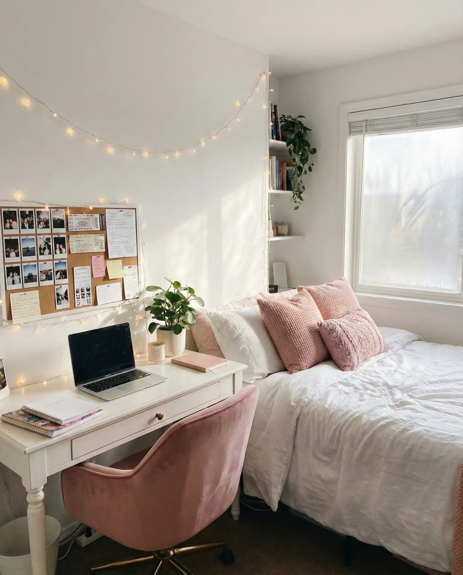 Cute Teen Bedroom with Pink Accents 2