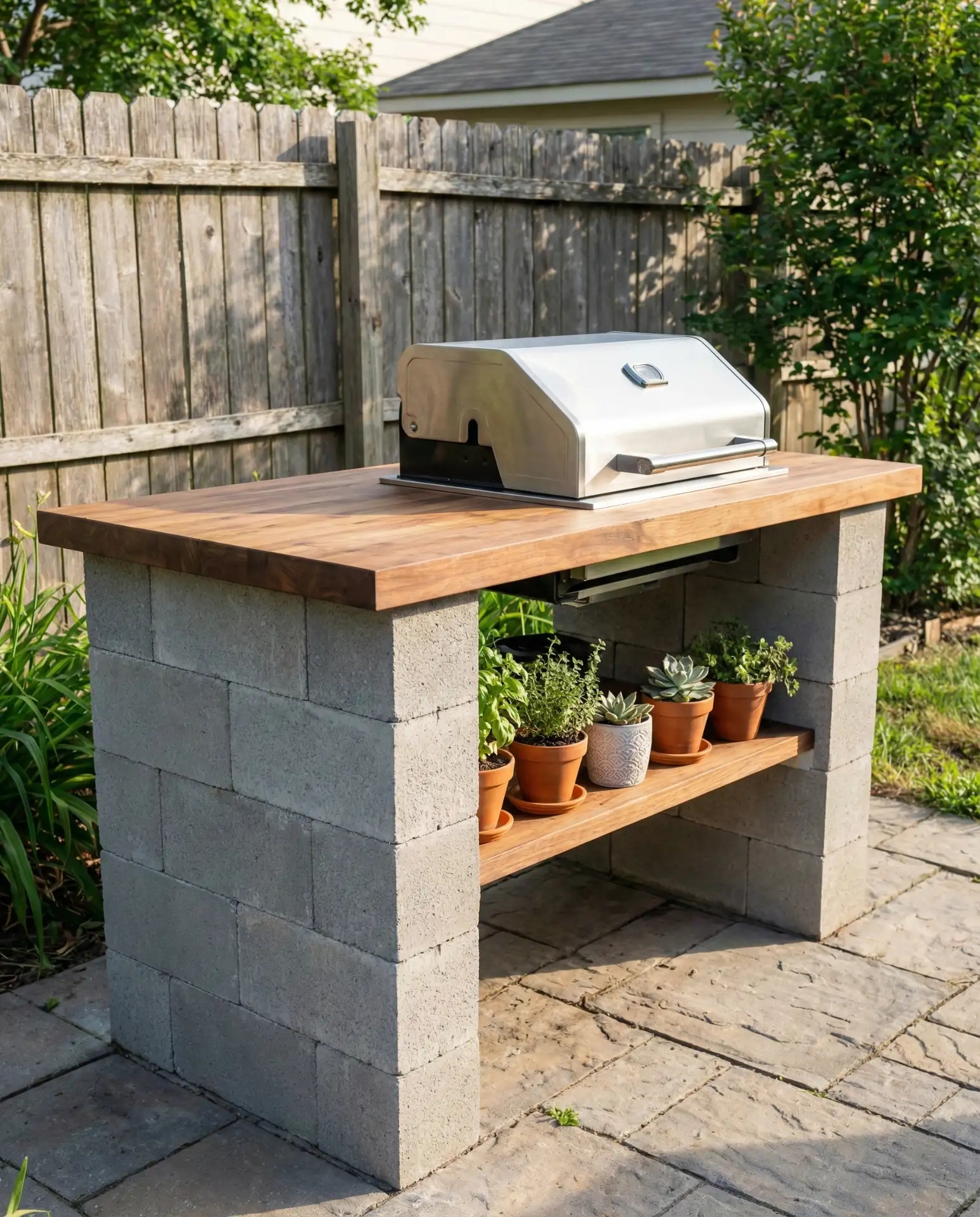 DIY Cinder Block Kitchen Island 1