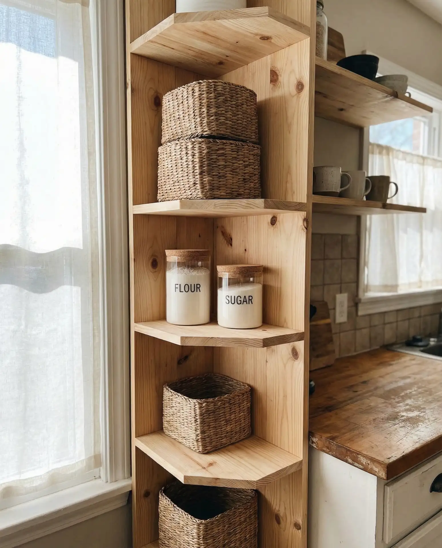 DIY Corner Pantry on a Budget 1