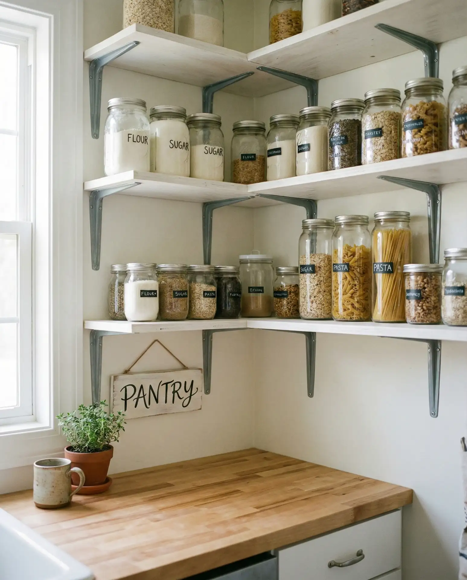 DIY Corner Pantry on a Budget 2