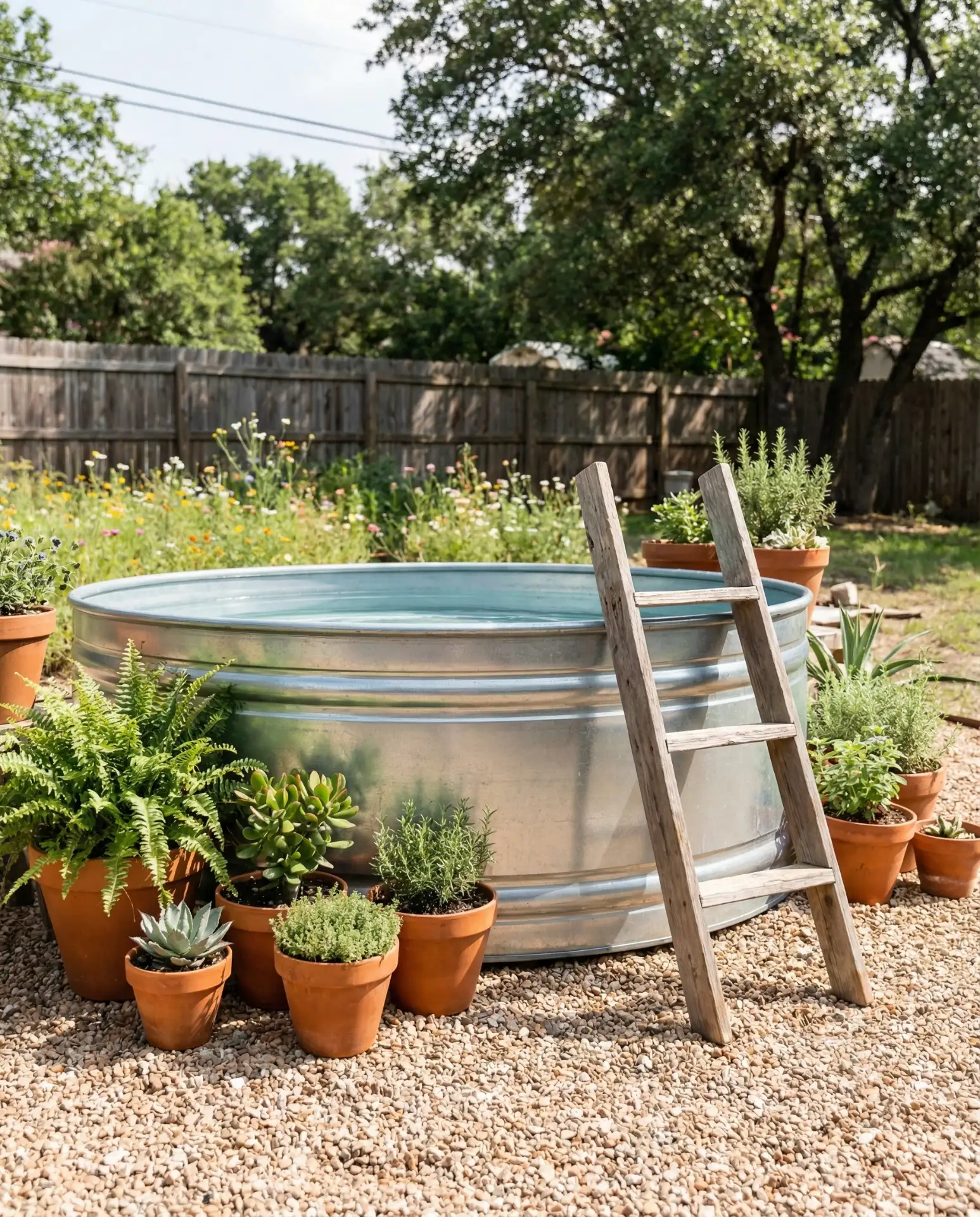 DIY Stock Tank Pool with Gravel Surround 1