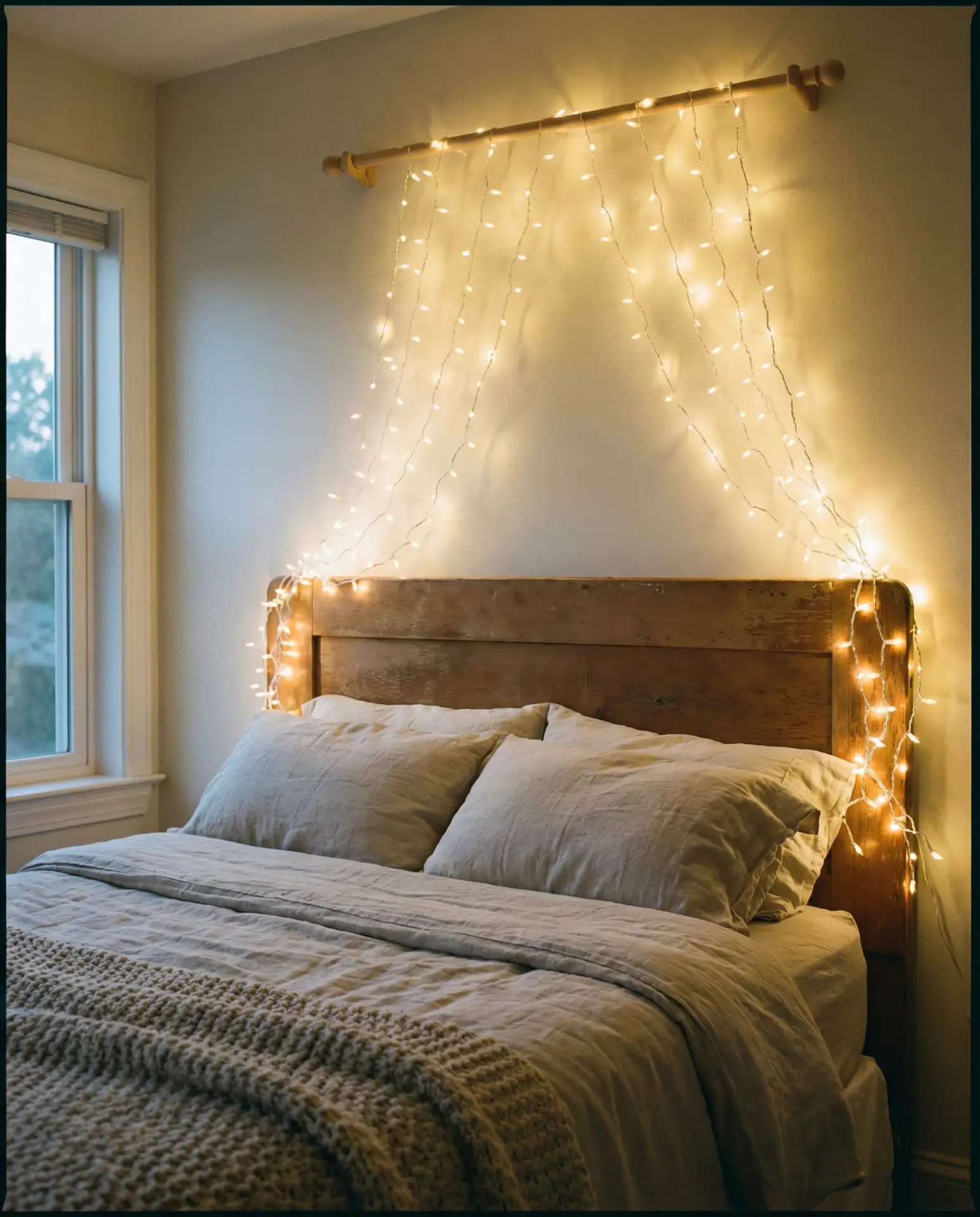 DIY String Light Canopy 1