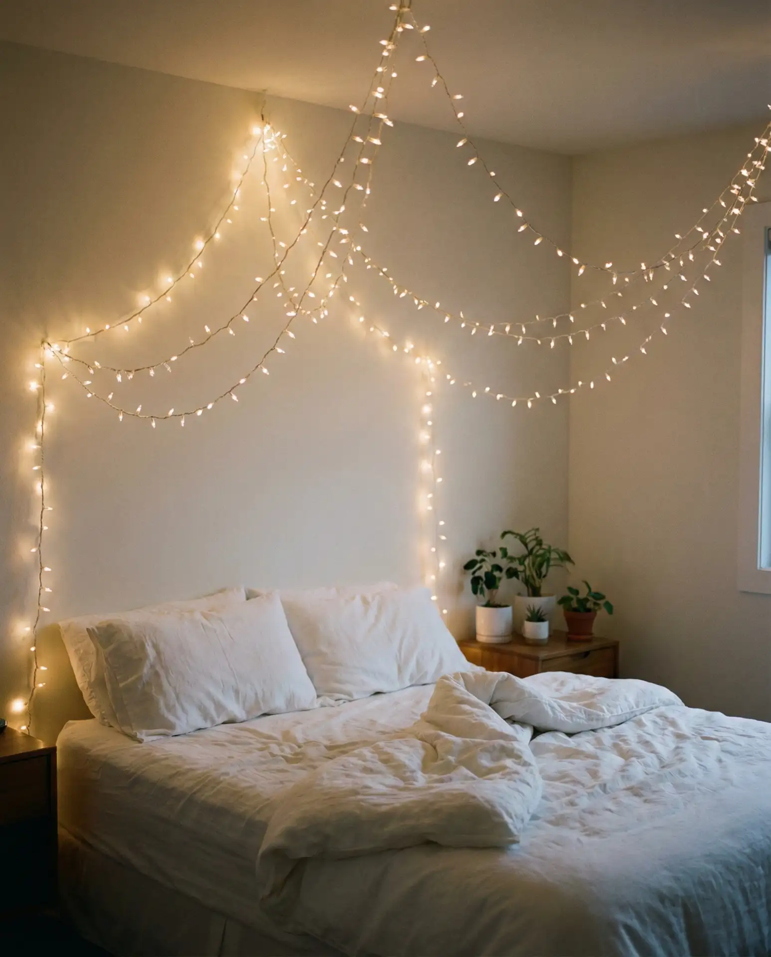 DIY String Light Canopy 2