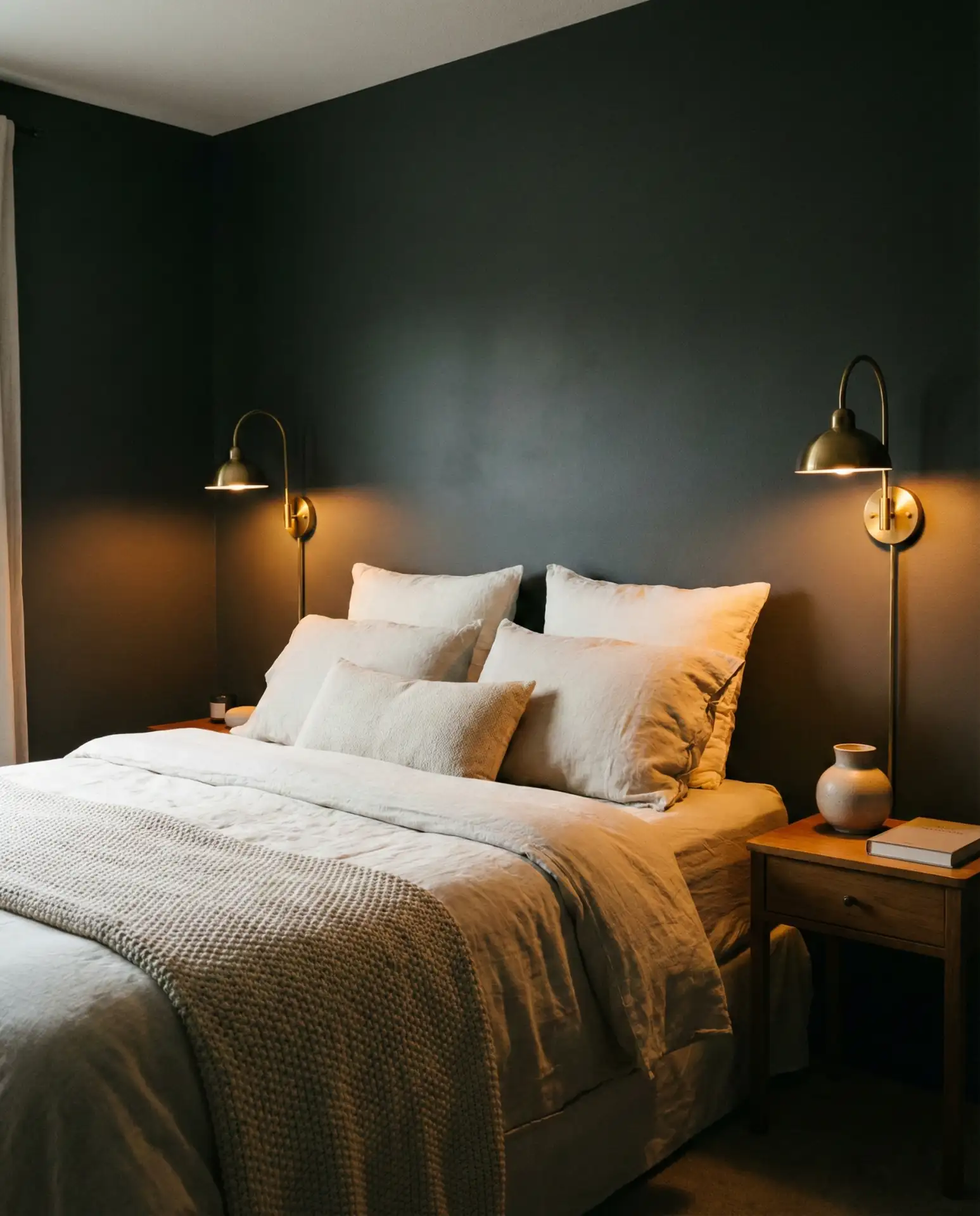 Dark Cozy Walls with Warm Lighting 1