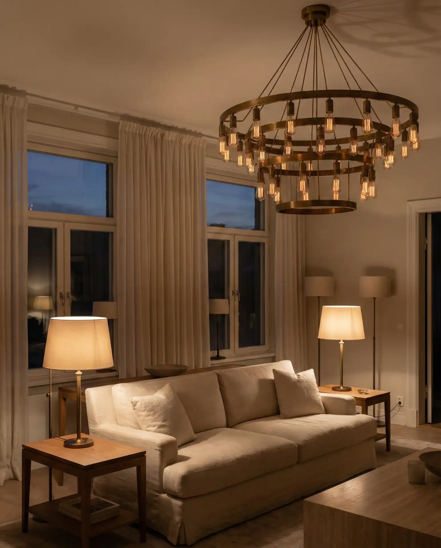 Dream Living Room with Statement Lighting 1