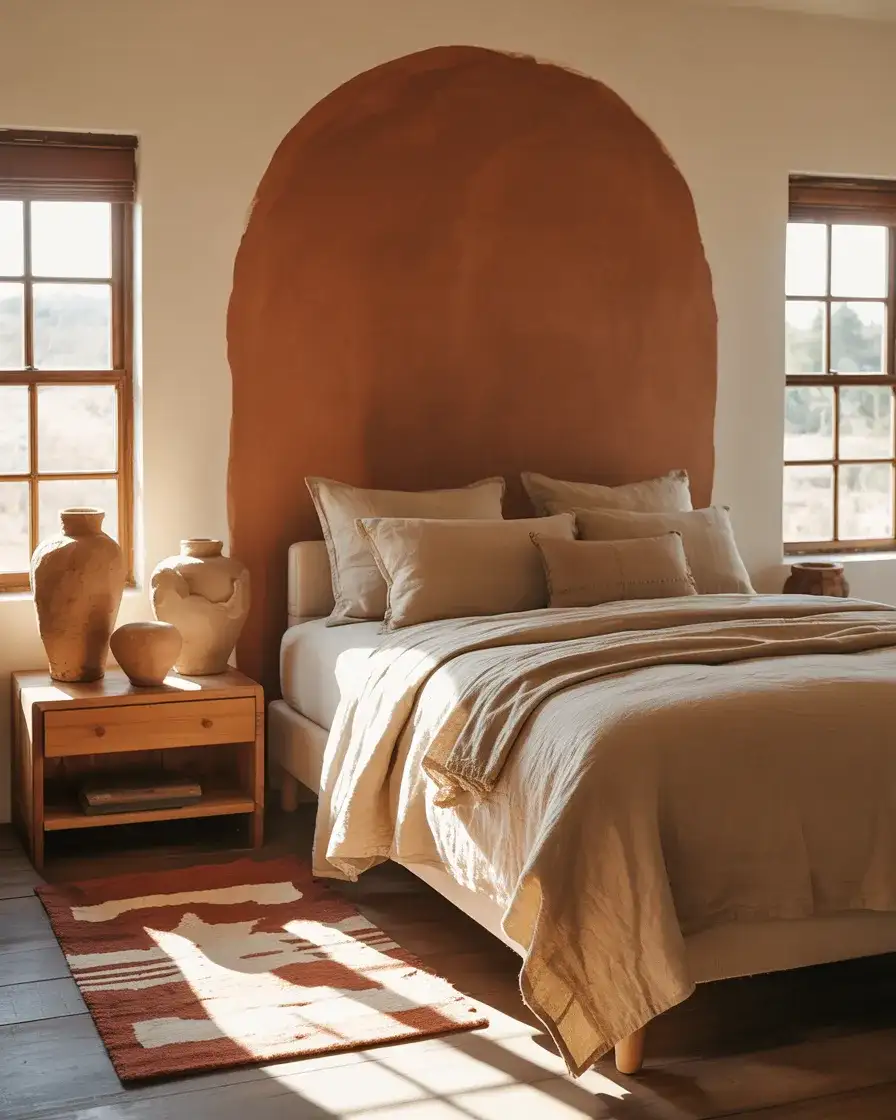 Earthy Terracotta Farmhouse Bedroom 2
