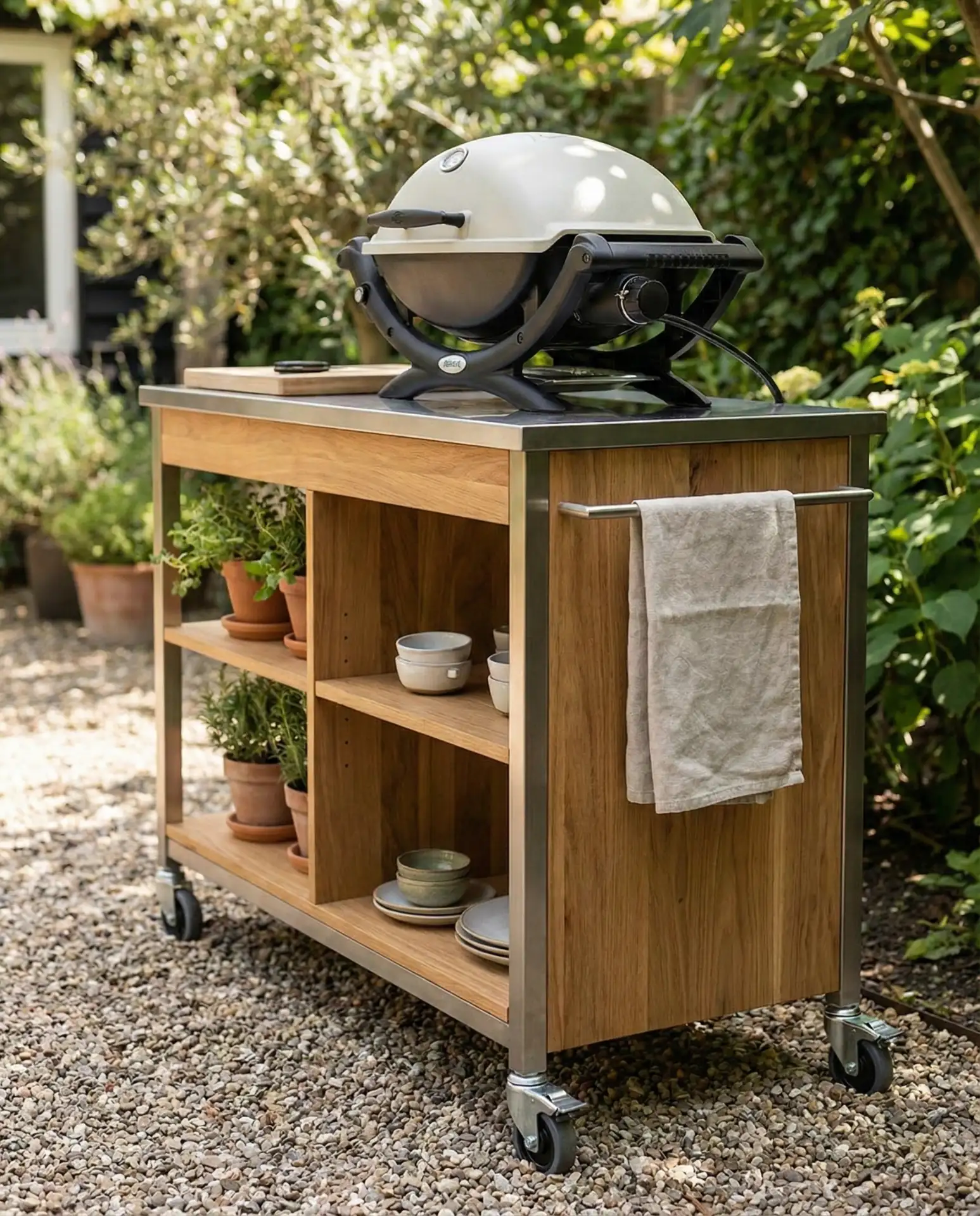 Easy DIY Rolling Cart Kitchen 1