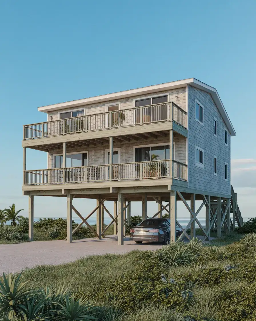 Elevated Stilts Design for Florida Homes 2