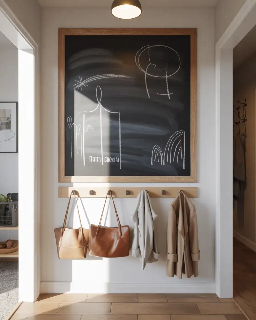Entryway Chalkboard or Corkboard Wall 2