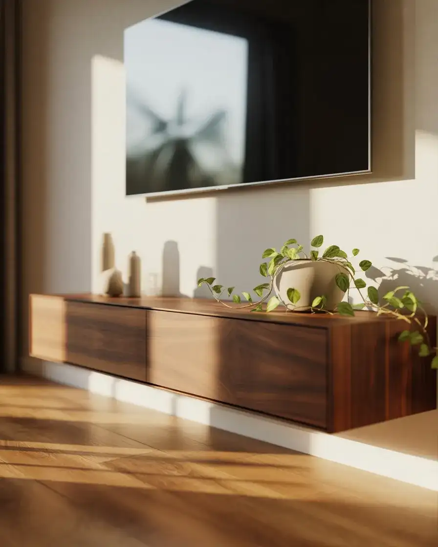 Floating Console for an Airy, Space-Saving Look 2