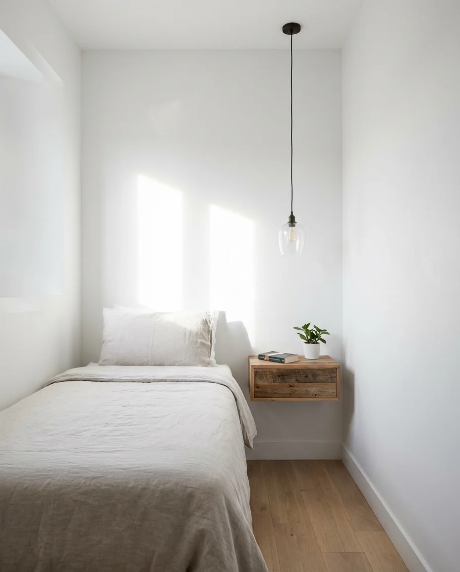 Floating Nightstands to Free Up Floor Space 1