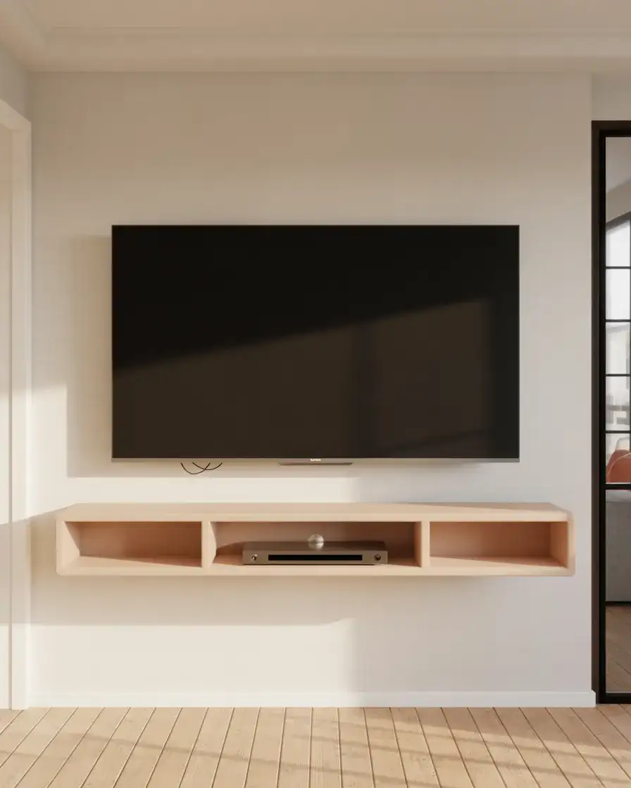 Floating TV Mount with Cable Management 1