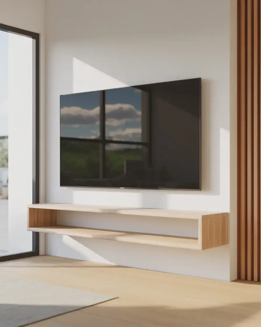 Floating TV Mount with Cable Management 2