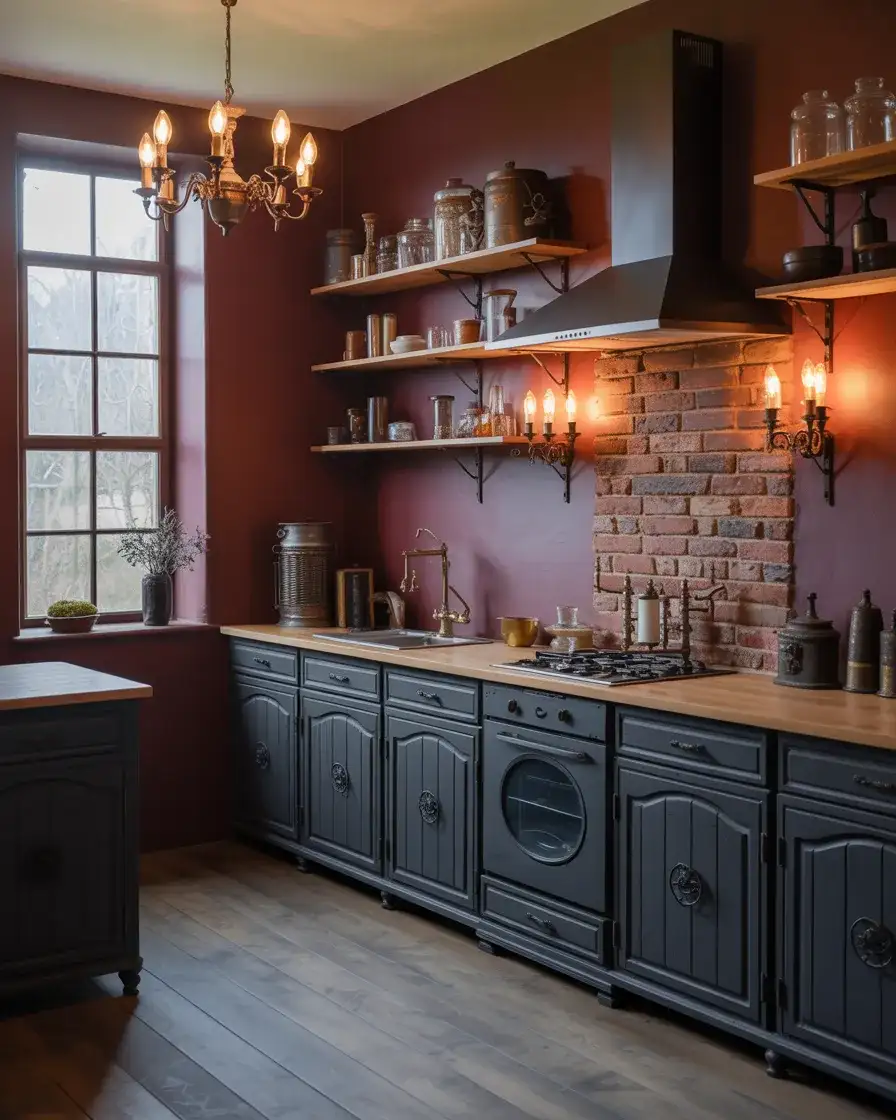 Gothic Cottage Core Kitchen with Dark Romance 2