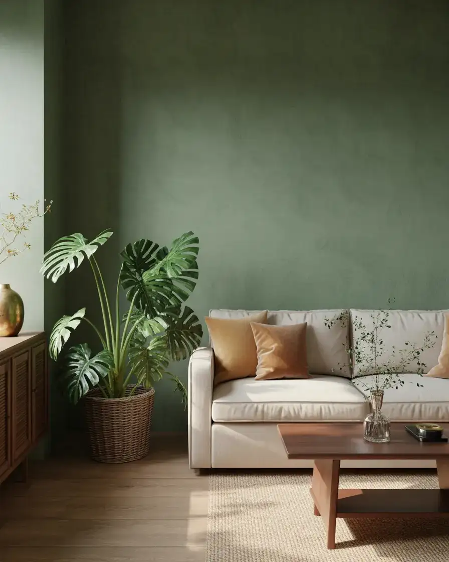 Green and Brown Botanical Living Room 2