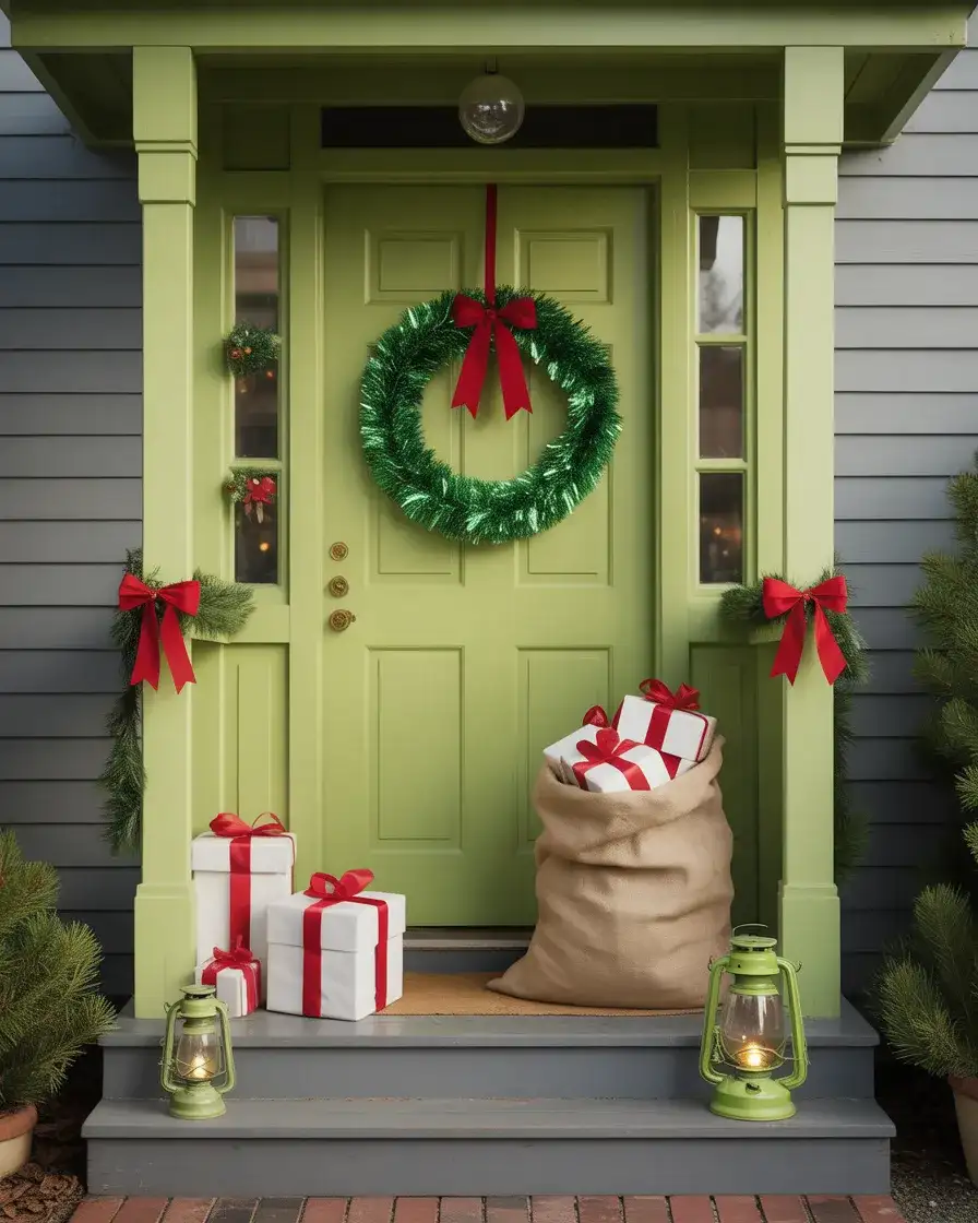 Grinch Themed Holiday Porch 2