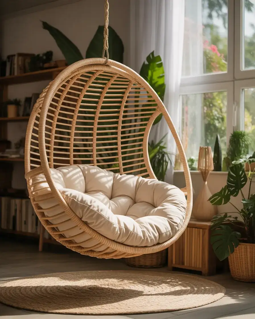 Hanging Papasan Chair for a Playful Twist 1