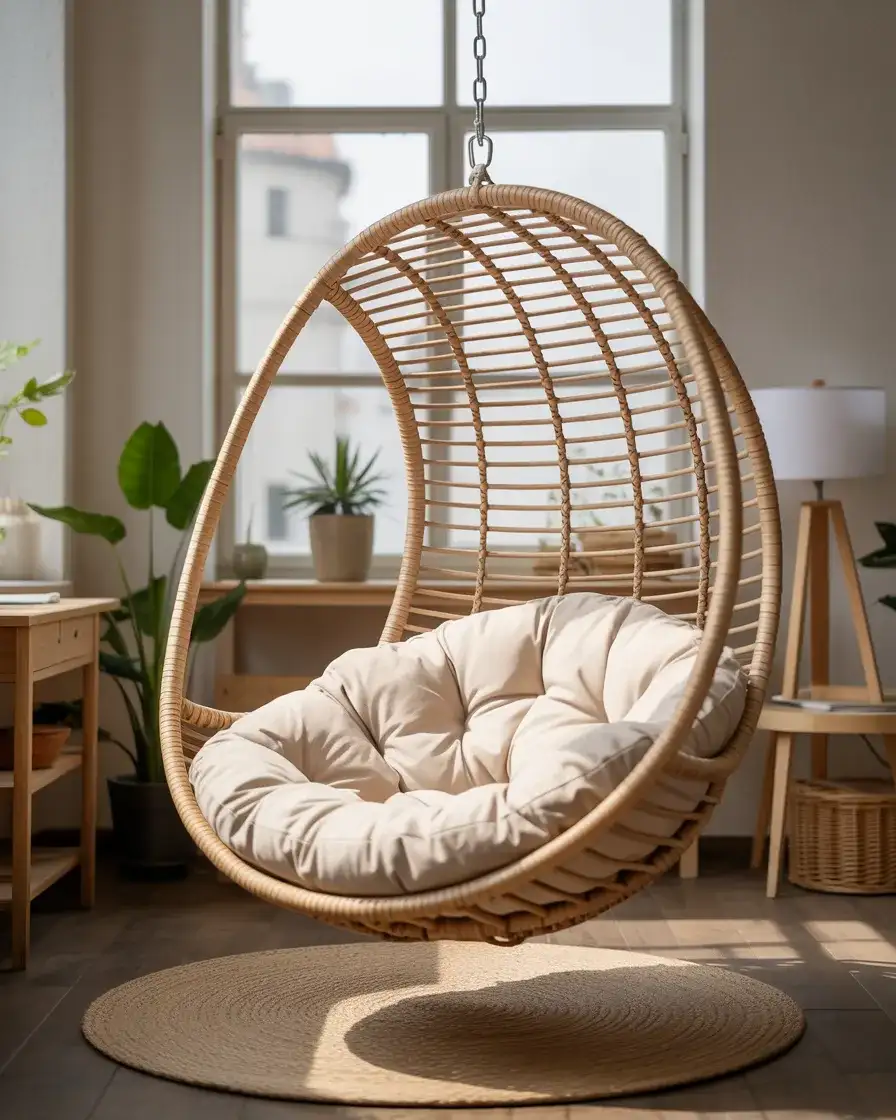Hanging Papasan Chair for a Playful Twist 2