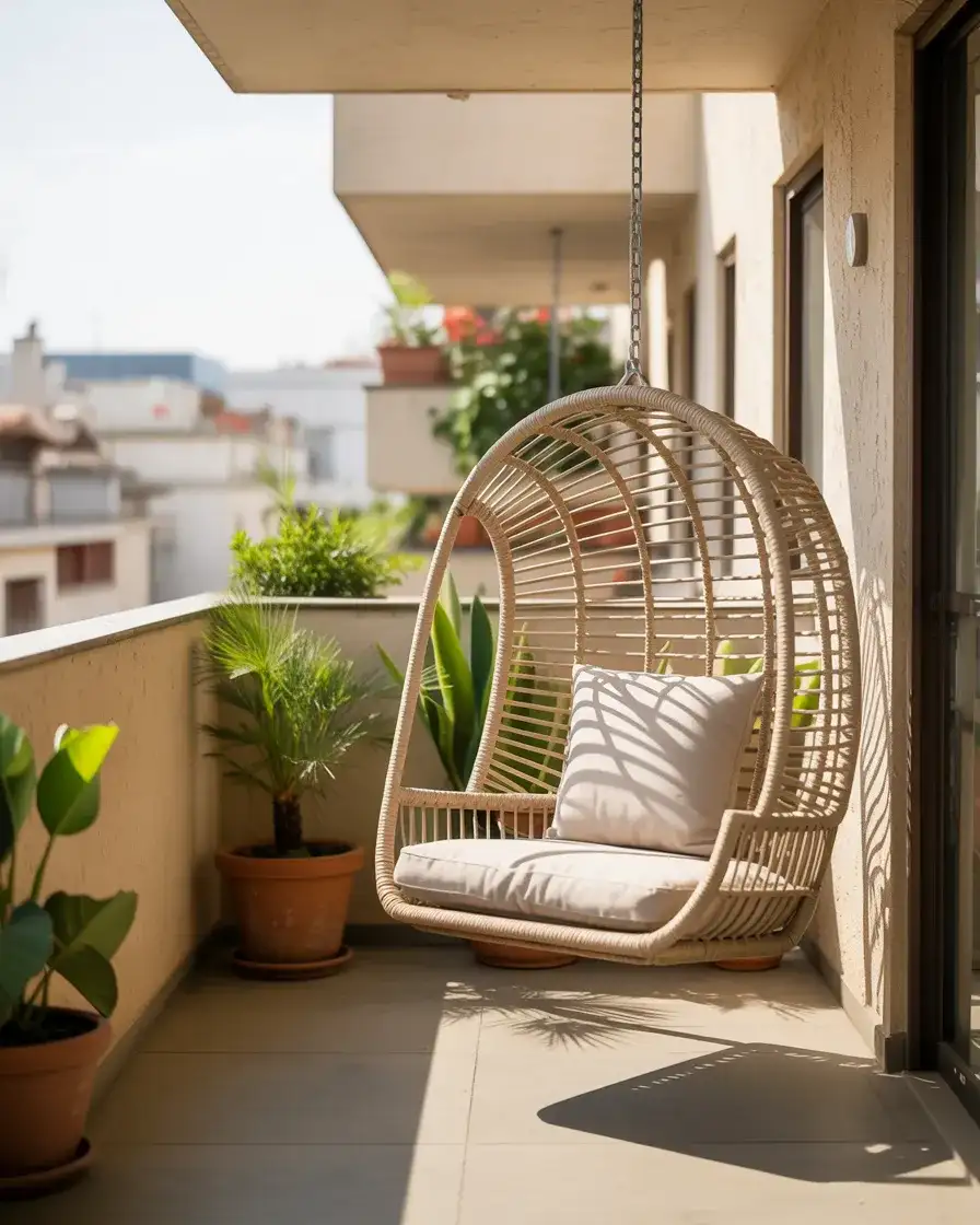 Hanging Swing Chair with Cushions 1