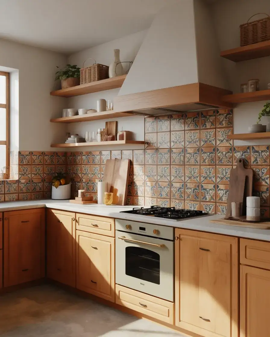 Honey Oak Kitchen Backsplash Ideas 1