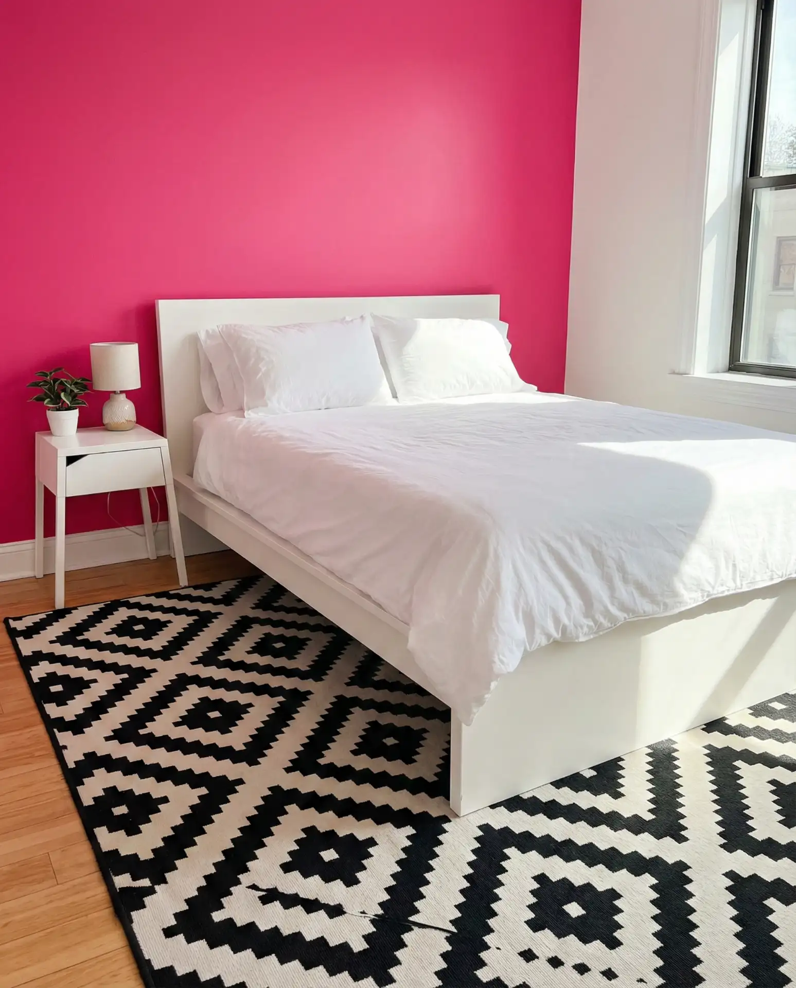 Hot Pink Accent Wall 1