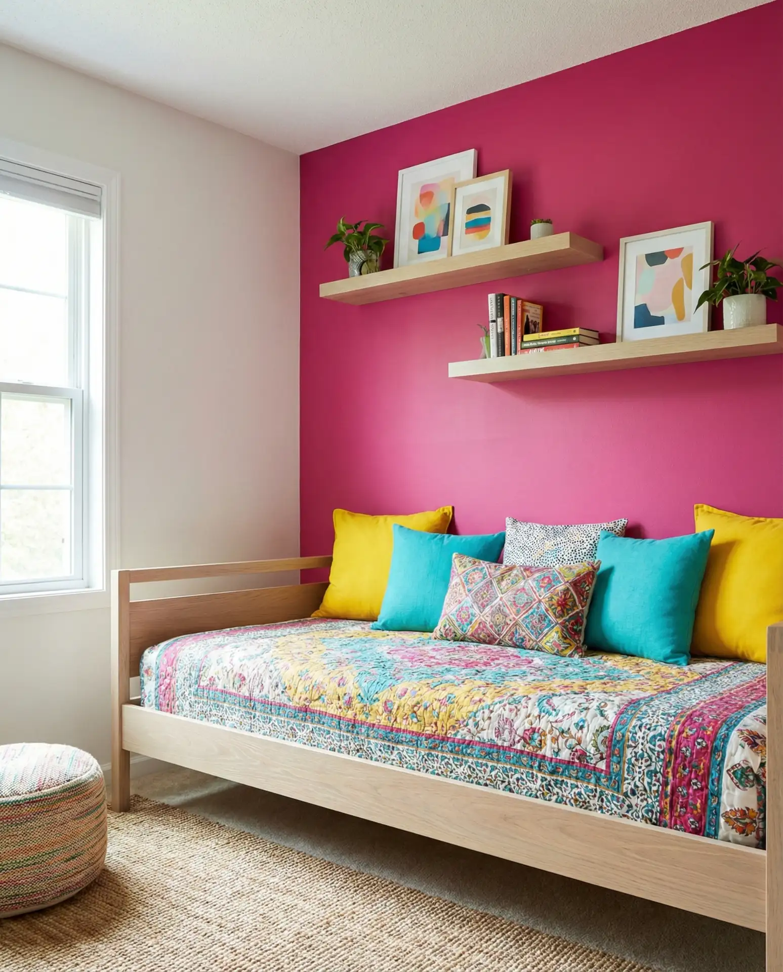 Hot Pink Accent Wall 2
