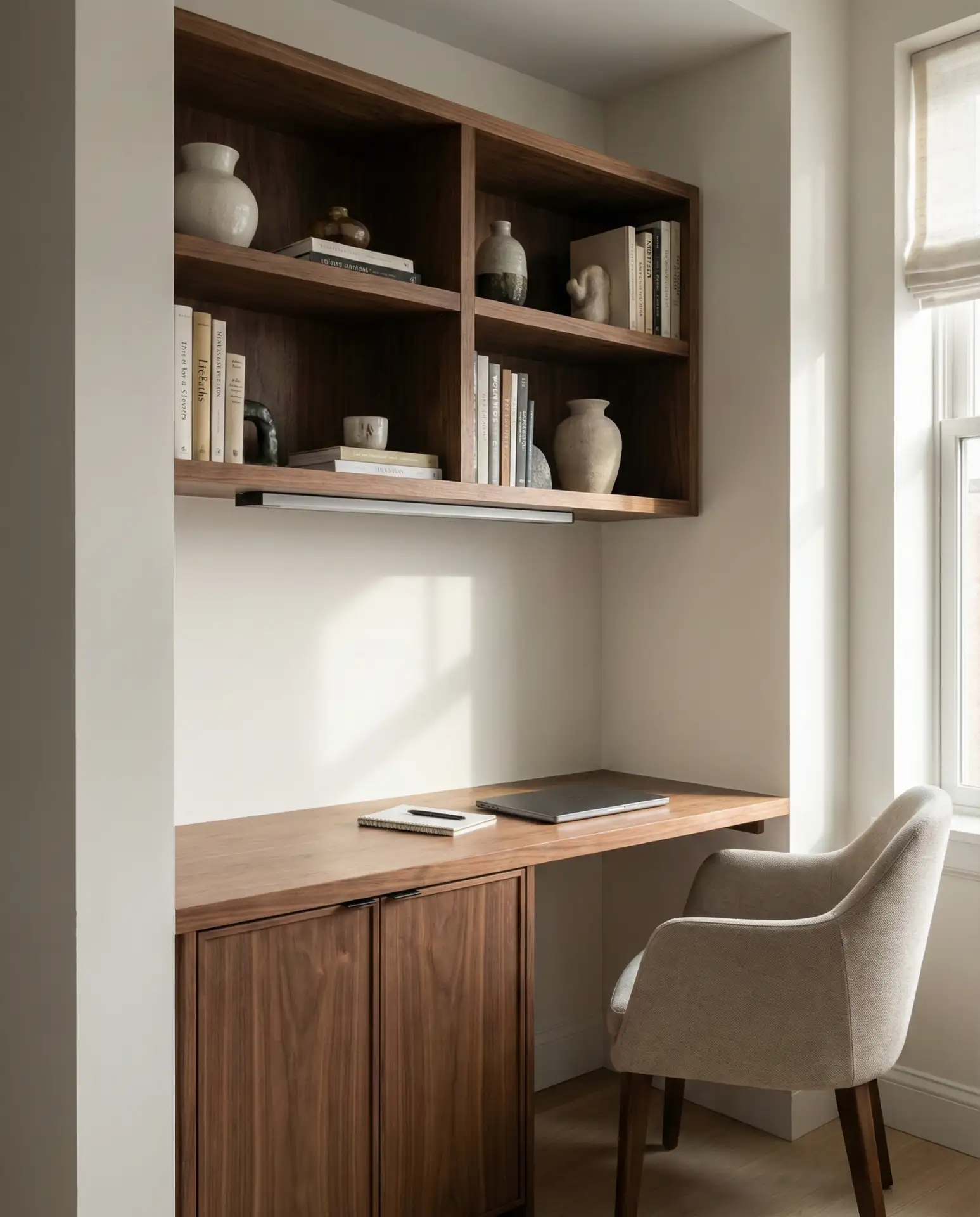Integrated Desk and Shelf Combo 2
