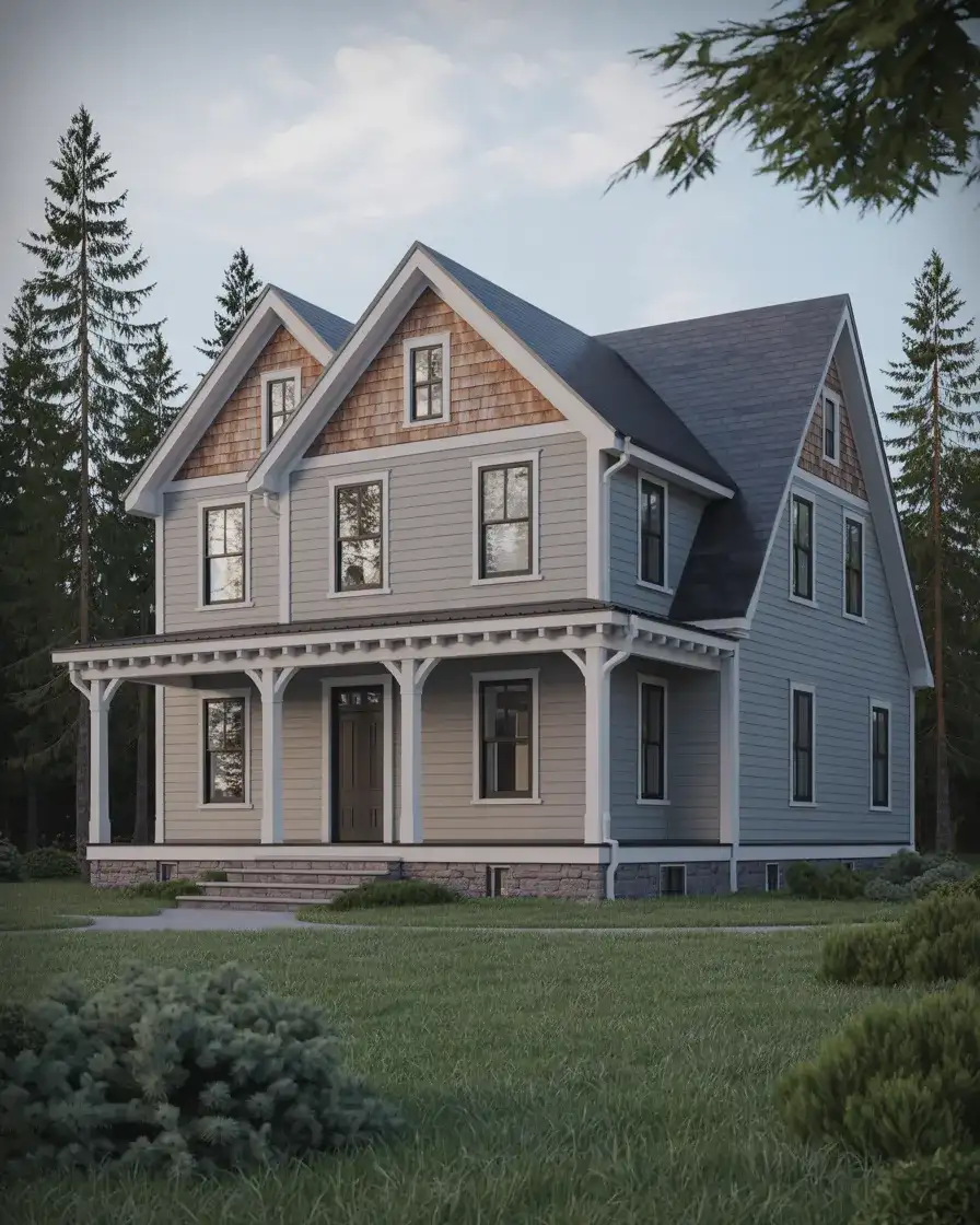 Iron Ore Gray by Sherwin Williams with Cedar Shake Accents 1