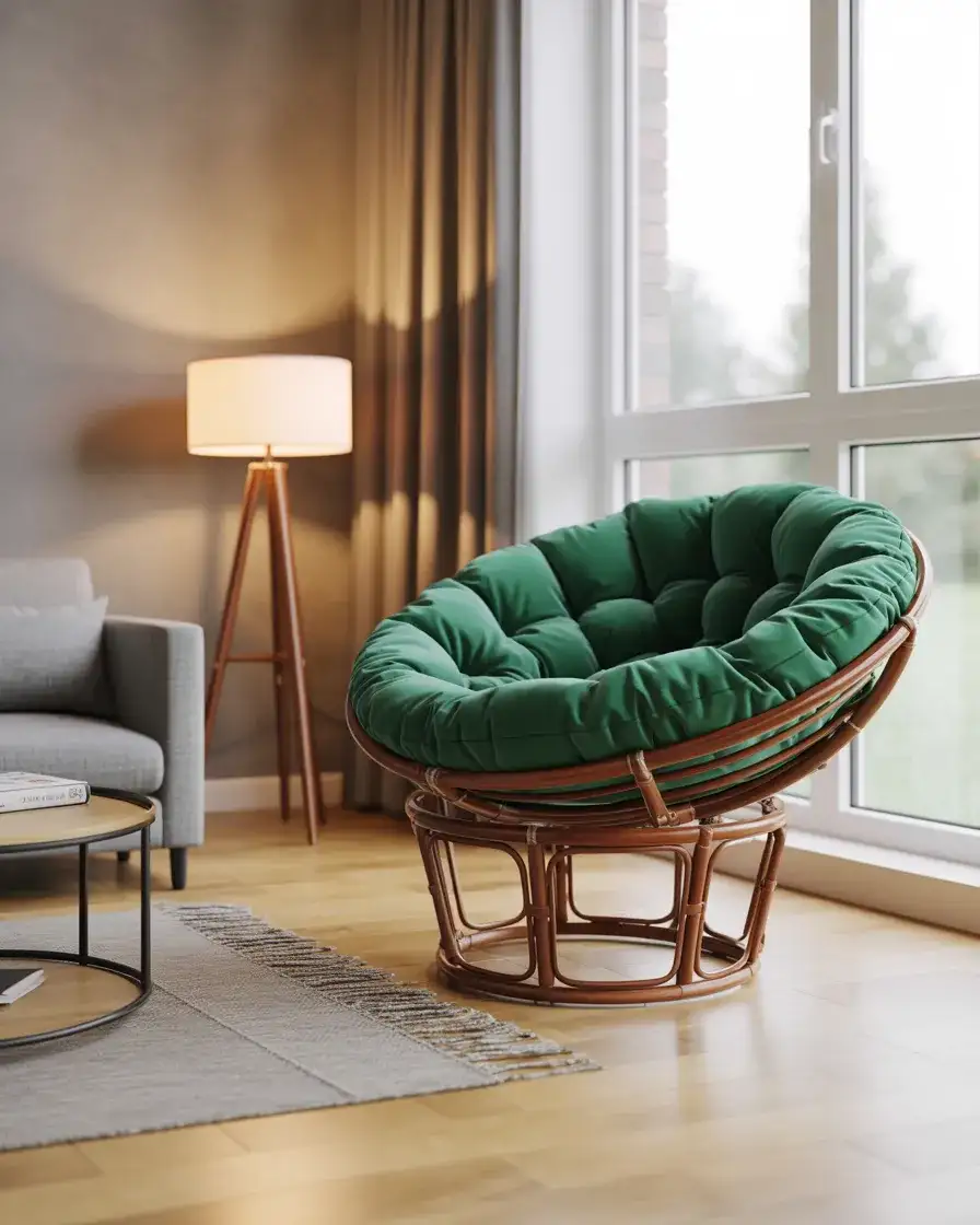 Living Room Papasan as a Statement Accent Chair 1