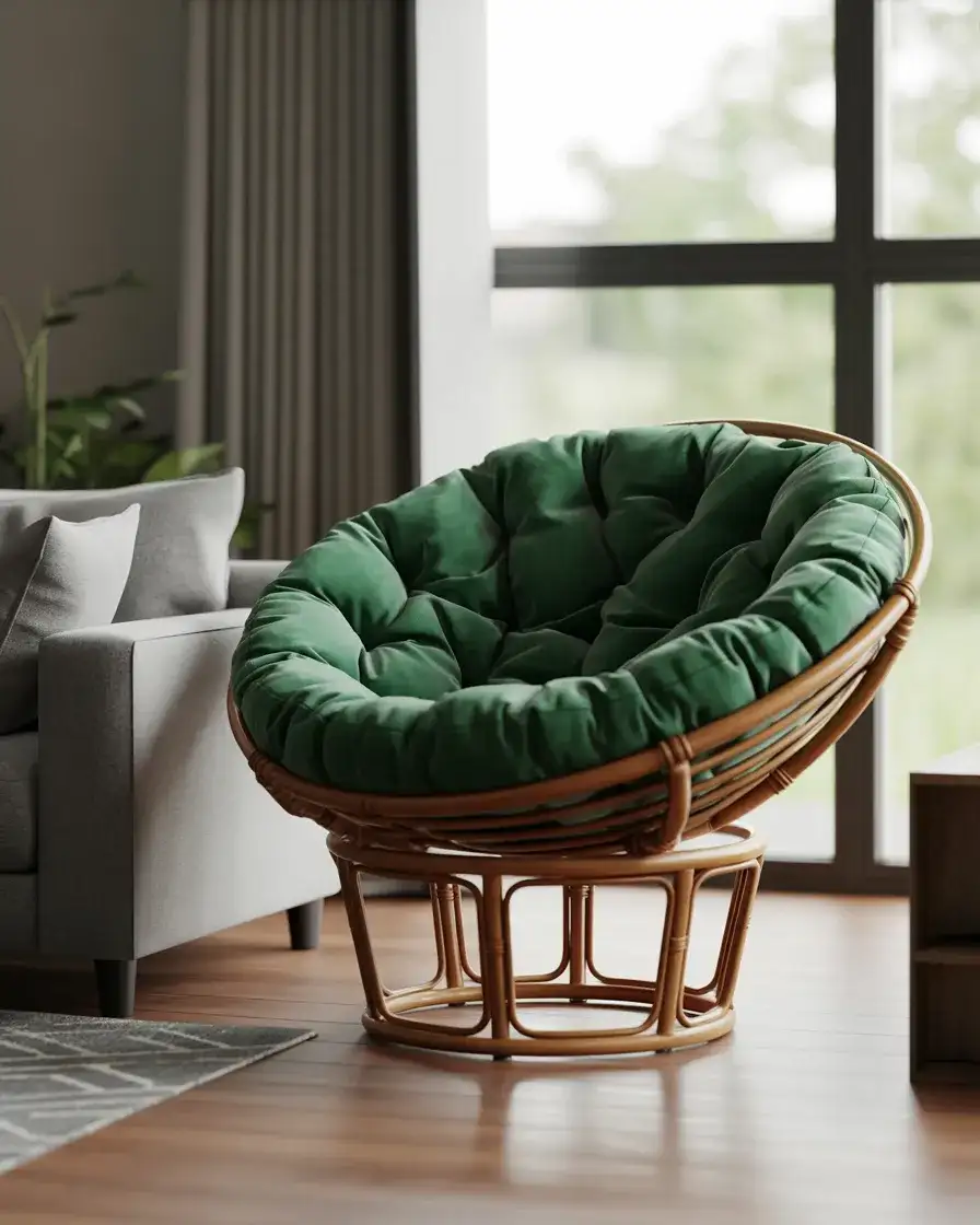 Living Room Papasan as a Statement Accent Chair 2