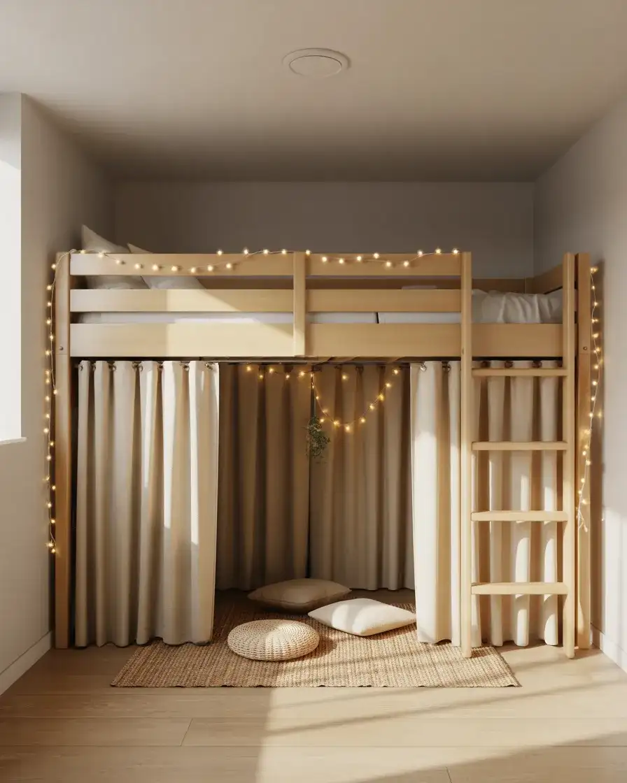 Loft Bed with Workspace Below 2