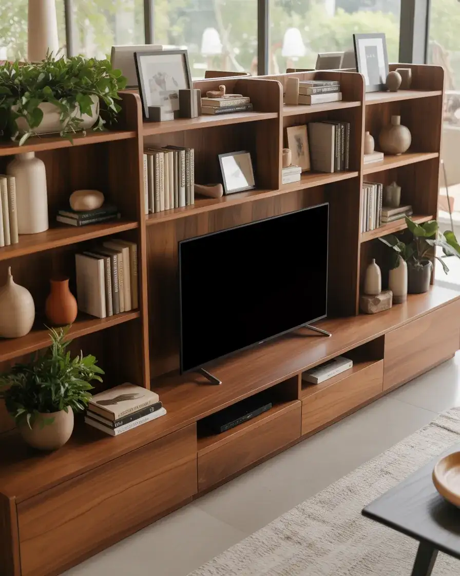 Long, Low Console Spanning the Full Wall for Maximum Impact 2