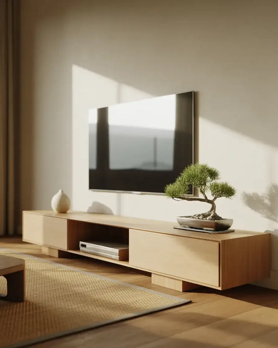 Low Console for a Japanese-Inspired Minimalist Living Room 1