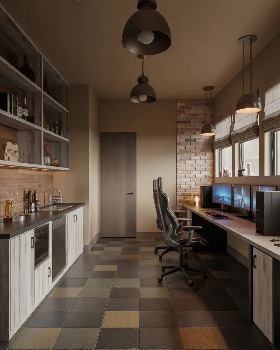 Man Cave Gaming Den with Bar 2