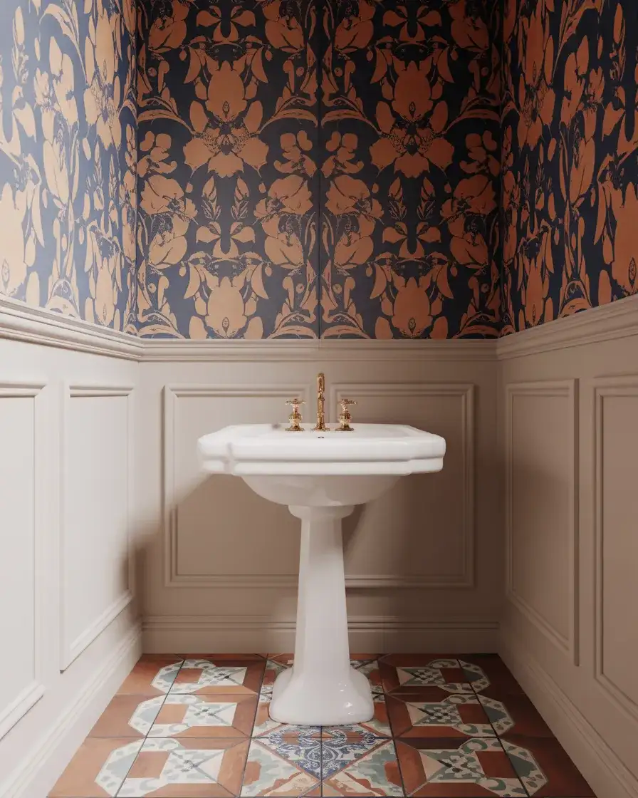 Maximalist Wallpaper with Colorful Tile 1