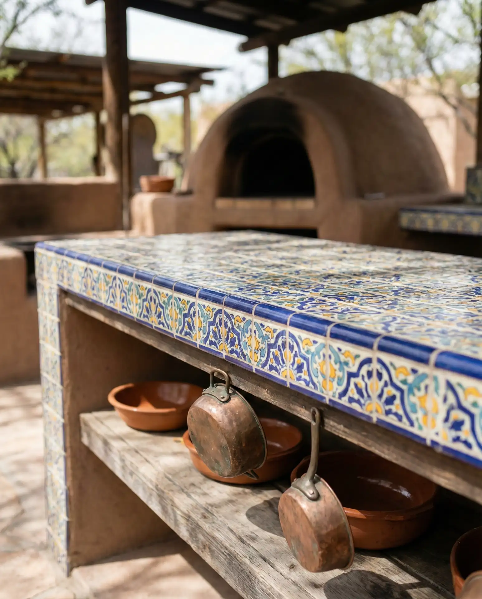 Mexican-Inspired Tiled Outdoor Kitchen 2